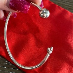 Stars and crescent moon silver bracelet cuff